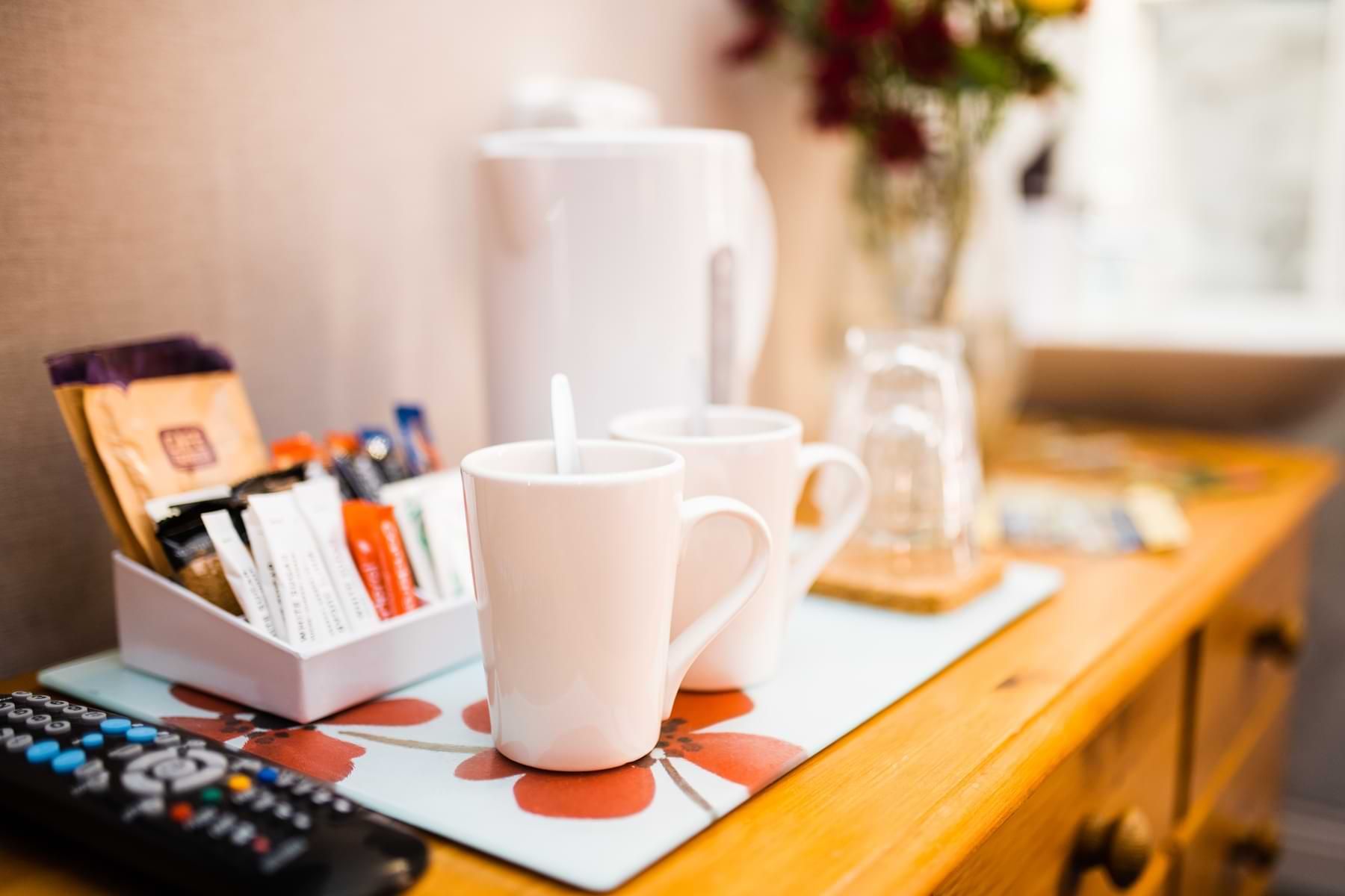 Hospitality tray in a Kenways room